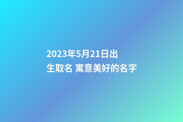 2023年5月21日出生取名 寓意美好的名字